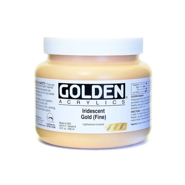 Golden Acrylic Paint Fine 16 oz Iridescent Copper Light