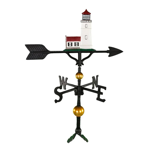 Montague Metal Products 32 in. Deluxe Color Cottage Lighthouse Weathervane