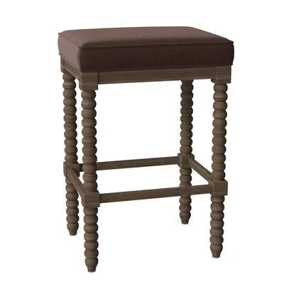 Matthew Bar & Counter Stool Rosecliff Heights Body Fabric: Encore Boisenberry, Leg Color: Briar Smoke, Seat Height: Bar Stoo