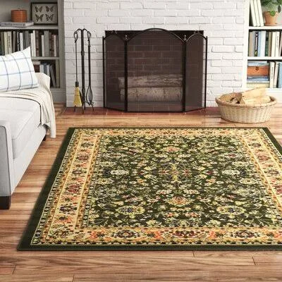 McLaren Floral Green Area Rug Andover Mills Rug Size: Rectangle 4& x 6&