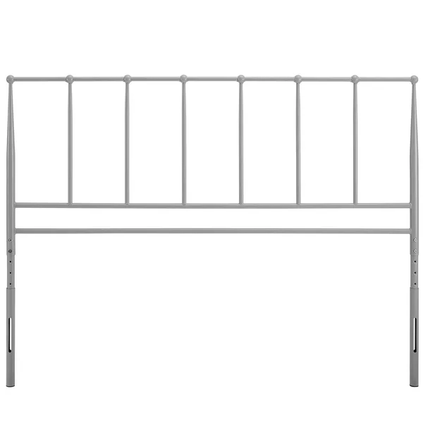 Modway Kiana Queen Metal Stainless Steel Headboard - Gray
