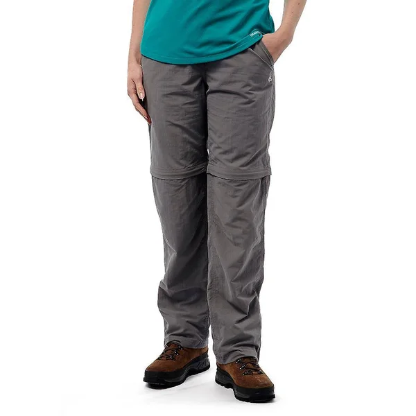 Craghoppers Womens/Ladies NosiLife Zip-Off Walking Trousers Mushroom 8
