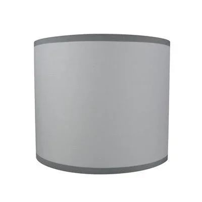 Classic Silk Drum Lamp Shade ( Spider ) Winston Porter Color: Off White with Dark Gray TRIM, Size: 10x22 H x 12x22 W x 12x22 D