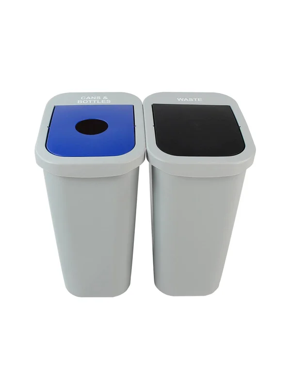 Busch Systems Billi Box Cans and Bottles 2 Piece 10 Gallon Recycling Bin Set