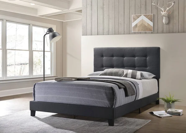 Coaster Mapes Charcoal Full Upholstered Bed-305746F