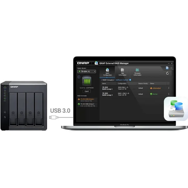 QNAP TR-004 Hard drive array - 4-bay