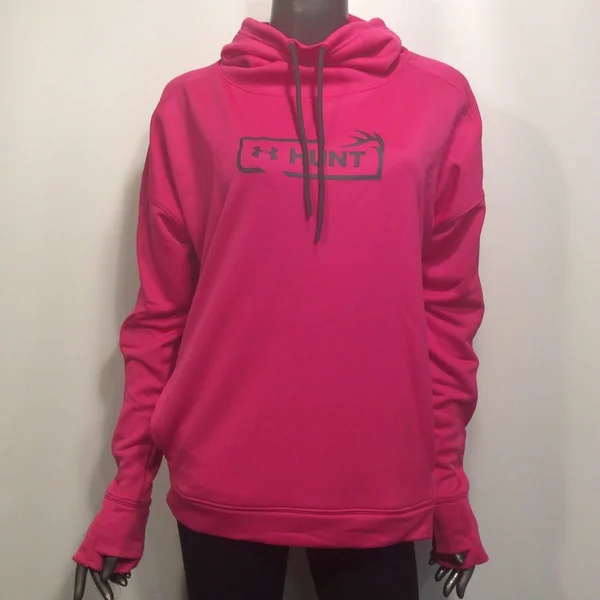 Under Armour Women's Tech Terry Graphic Funnel Neck Hoodie - Pink, XL