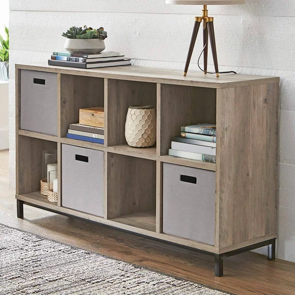Better Homes and Gardens.. Cube Organizer with Metal Base (8 Cube - Rustic Gray)