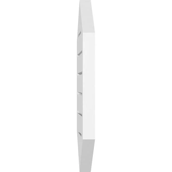 Ekena Millwork GVPVP16X3202SF-14 16x22W x 32x22H Vertical Peaked Surface Mount PVC Gable Vent 14/12 Pitch: Functional - w/ 2x22W