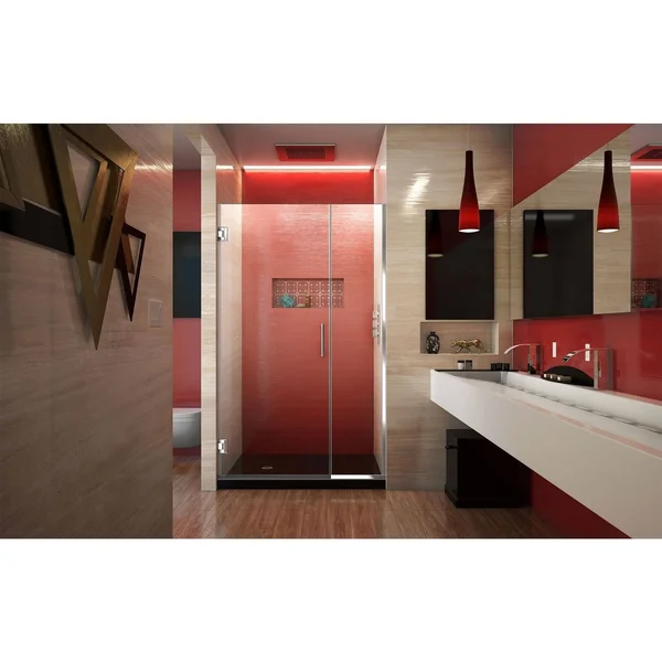 DreamLine SHDR-244307210-01 Unidoor Plus Hinged Shower DOOR, Chrome, 43 to 43-1/2x22 x 72x22