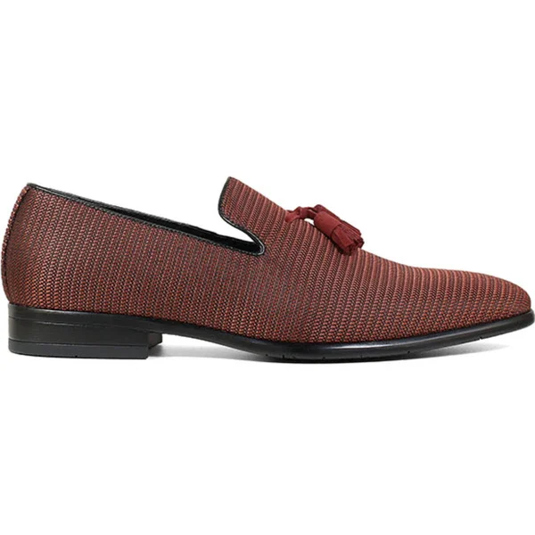 Men's Stacy Adams Tazewell Plain Toe Tassel Slip-On, Size: 12, Red