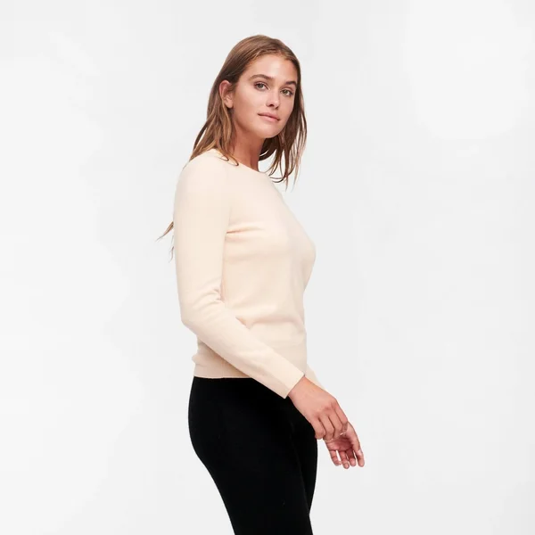 The Essential Cashmere Sweater Womens White - XXL by NAADAM