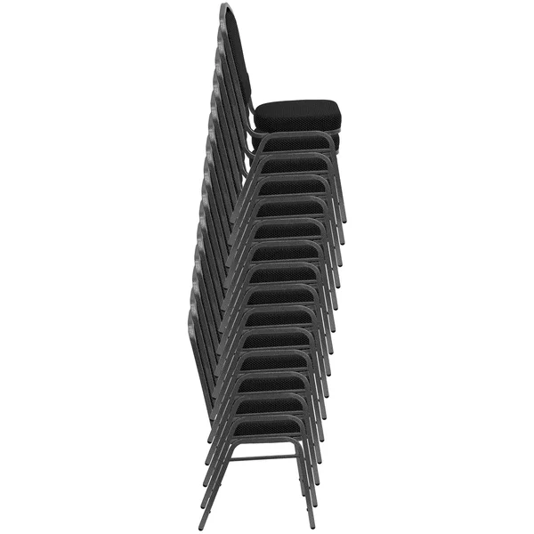 Flash Furniture Hercules Series Crown Back Stacking Banquet Chair - Burgundy Vinyl, Silver Vein