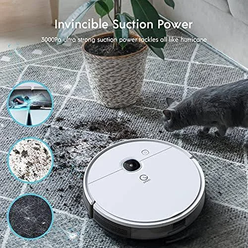 Yeedi VAC Station - Self-Emptying Robot Vacuum Cleaner, Vacuum & Mop, 30 Days Auto Empty, 3000Pa SUCTION, Carpet DETECT, Smar