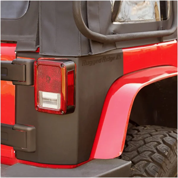 Rugged Ridge 11651.07 Body Armor Corner Guards Rear Black Jeep Wrangler