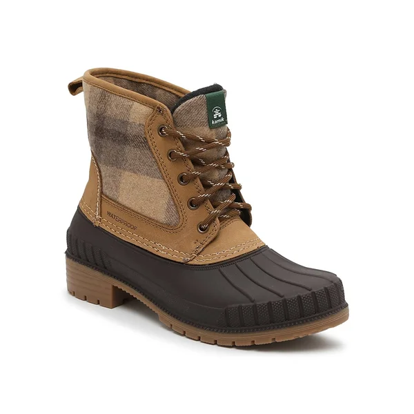 Kamik Women's Sienna Mid Boot - 10 - Tan Plaid