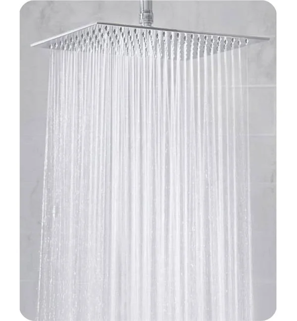 Jaclo Cubix 12x22 Wall/Ceiling Mount Single-Function Square Rain Machine Showerhead in Antique Brass, Flow Rate: 2.0 GMP, SKU: S