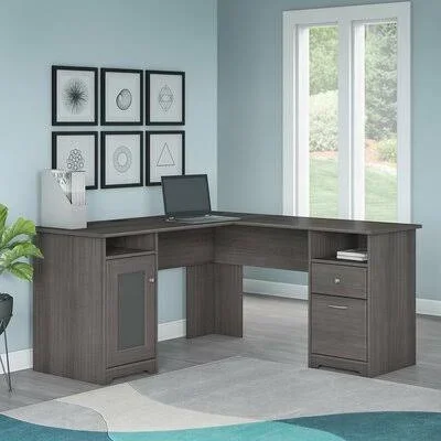 Hillsdale L-Shape Desk Red Barrel Studio Color: Heather Gray