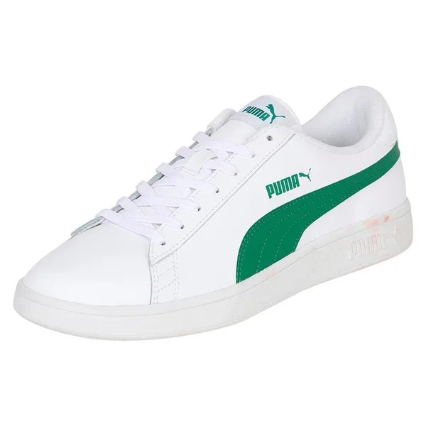 Puma Smash V2 &White Green& White/Amazon Green Sneakers/Shoes 365215-03 (Size: US 11.5)