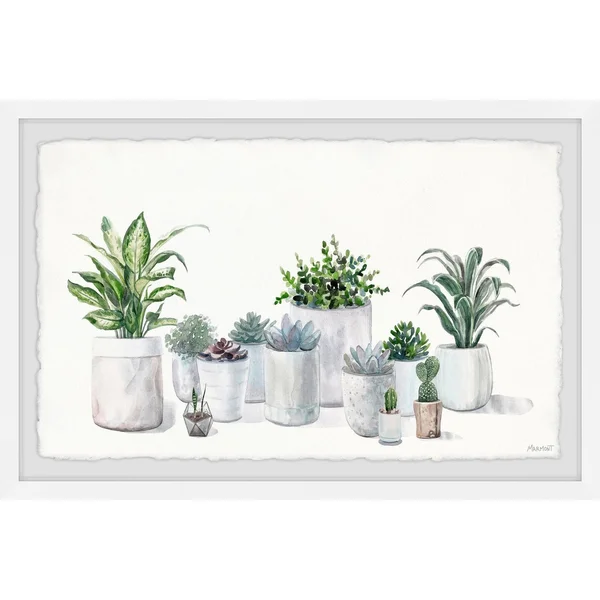 &Indoor Pot Plants& Framed Painting Print - 30 x 20