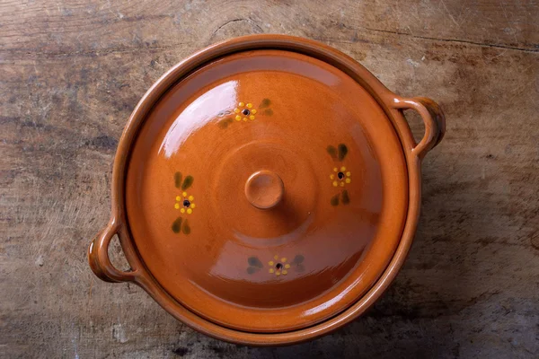 Ancient Cookware Mexican Flat Clay Cazuela - 4 qt