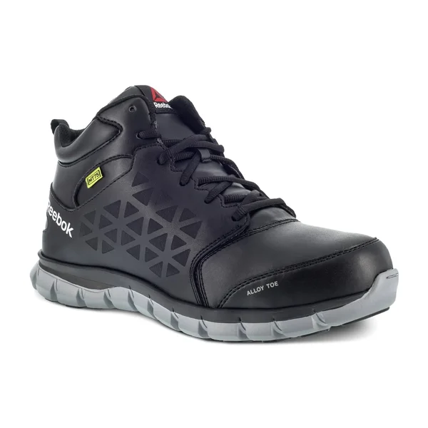 Reebok Sublite Cushion Work Mid Alloy Toe Met Guard Boots - Men's Black