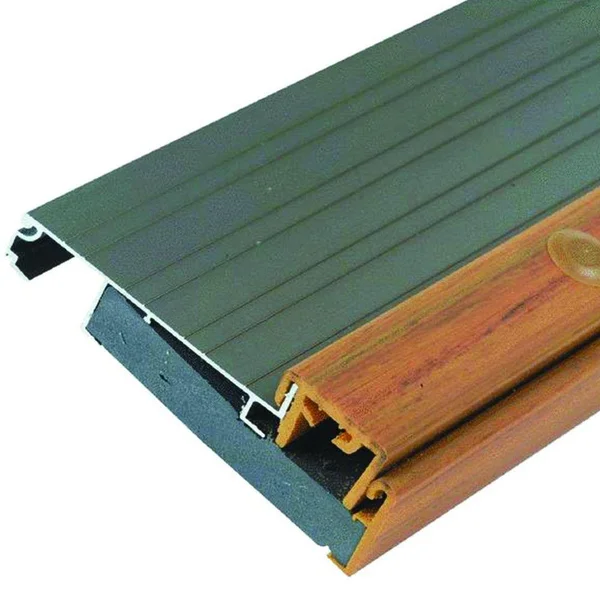 M-D Building Products Adjustable Height 4-1/2 in. x 53 in. Aluminum Threshold, Gray