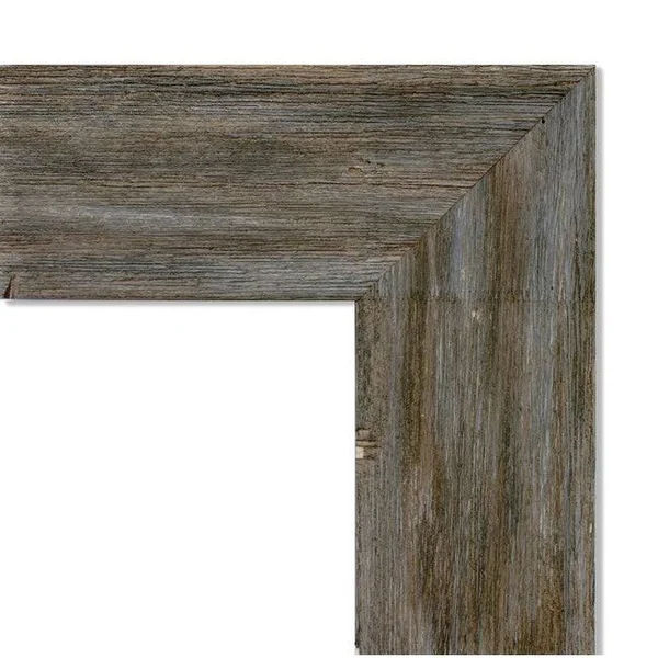 Amanti Art Fencepost Brown 23x22 x 27x22 Framed Wall Mirror