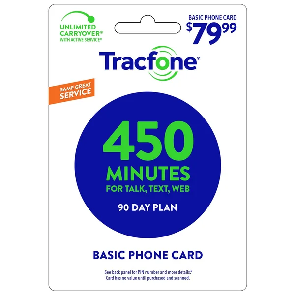 Tracfone 450 Minutes Prepaid Card (Email Delivery)
