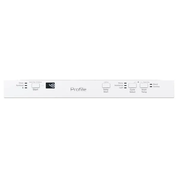 GE Profile PDT145SGLWW Built-In 18x22 Dishwasher - White