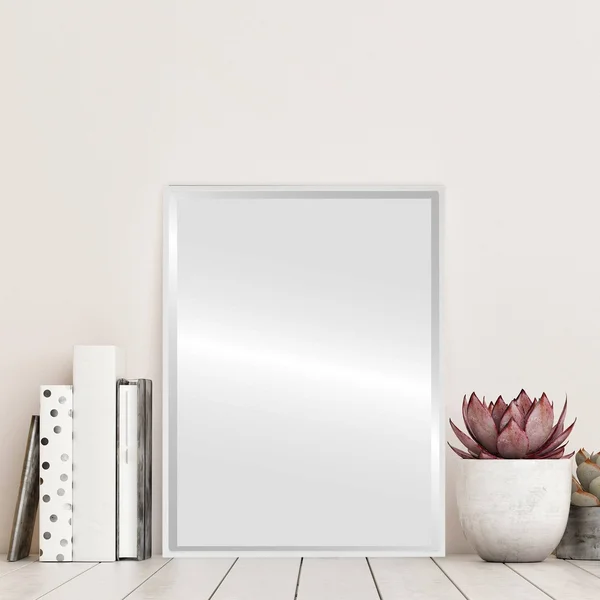 Singapore Framed Rectangle Mirror - Linen White - Linen White - 22 5/8x22x28 5/8x22