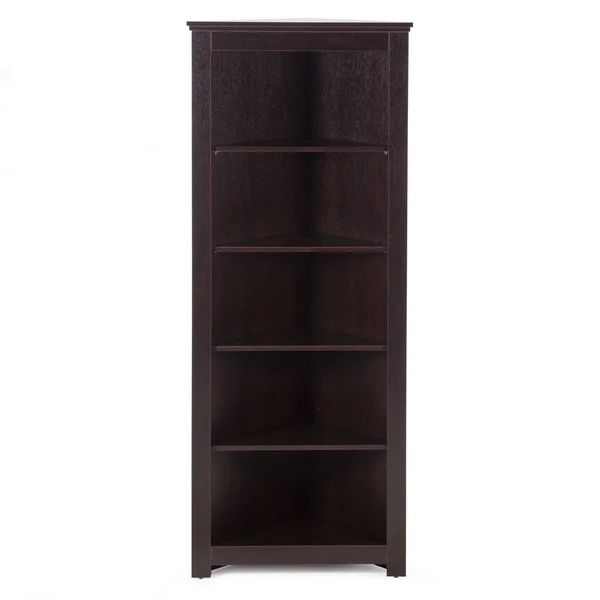 Finley Home Redford Corner Bookcase - Brown