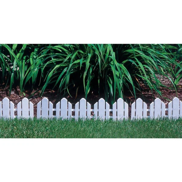 22& Dackers Lawn Border Adirondack Style Flexible Fencing - 22x22 Sections, 12 PC - White - Emsco