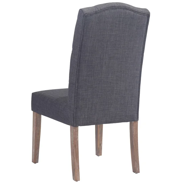 Lucian Button Tufted Side Chair- Set of 2 - Grey, One Size