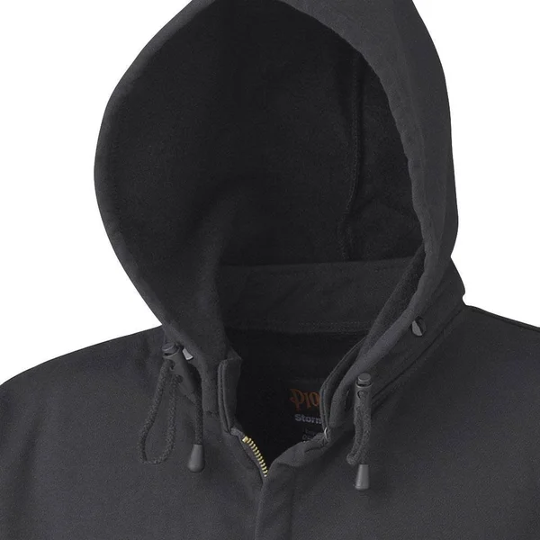 Pioneer V2570270-7XL Flame Resistant Heavyweight Safety Hoodie, Zip Style, Black, 7XL