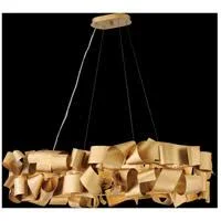 Fredrick Ramond - FR48605DXG - Six Light Linear Chandelier - Delfina - Deluxe Gold