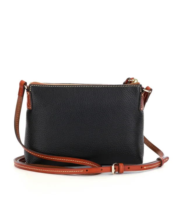 Dooney & Bourke Black Pebble Grain Ginger Pouchette
