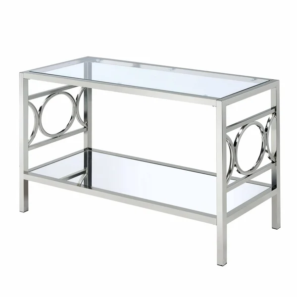 Furniture of America Nadya Circle Accented Sofa Table