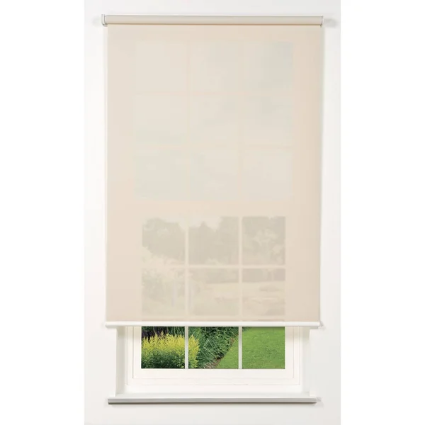 Linen Avenue Cordless 5% Solar Screen Standard Roller Shade, Fawn 22 W x 66 H