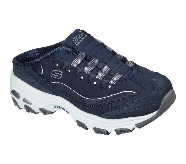 Skechers Women's D&Lites Resilient Sneaker Clog Navy-White 7