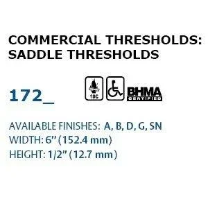 GoVets, Pemko 6x22X1/2x22X48x22 Alum Saddle Thresholds