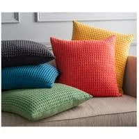 Surya WFL005-1818D Waffle 18 x 18 inch Bright Yellow/Saffron Pillow Kit Square