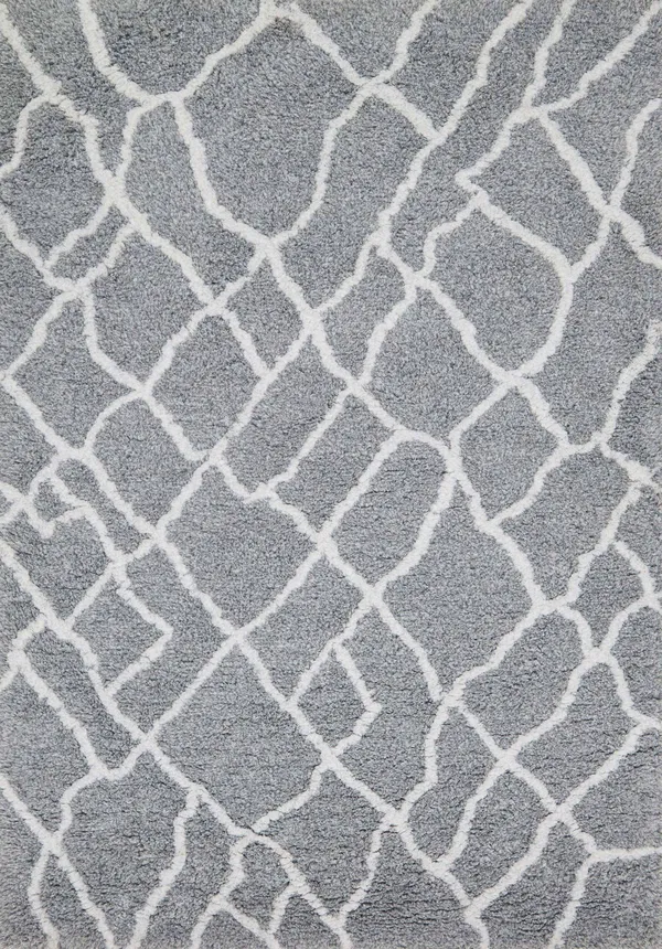 Loloi Tangier Shag Tg-01 2&6x22 x 7&6x22 Runner Slate - Mist Area Rug