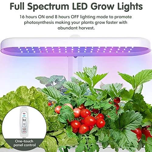 Hydroponics Growing System - Automatic Timer Indoor Herb Germination Kits with LED Grow Light, Height Adjustable Smart Garden Sta