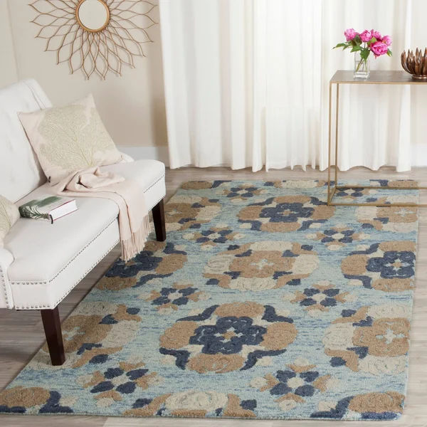 Safavieh 2&-3x22 x 8& Blossom BLM403B Blue Multi Rug