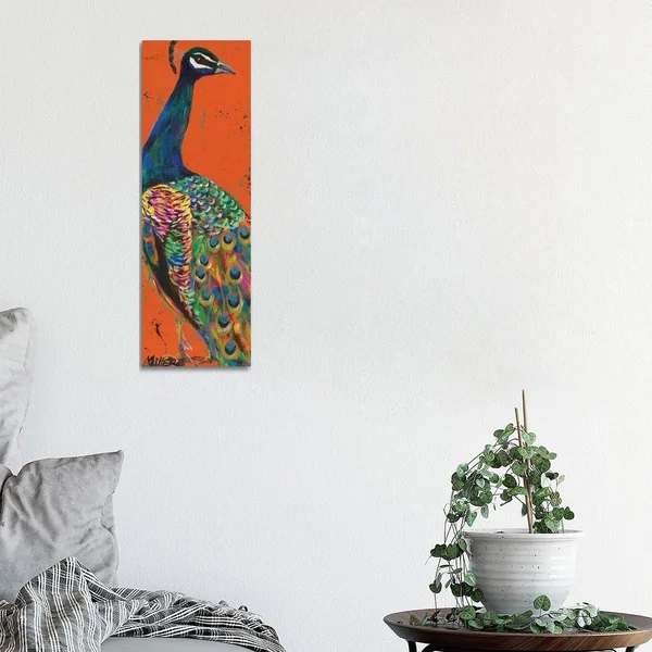 iCanvas Proud Peacock by Tracy Miller Canvas Print - 36x12x0.75