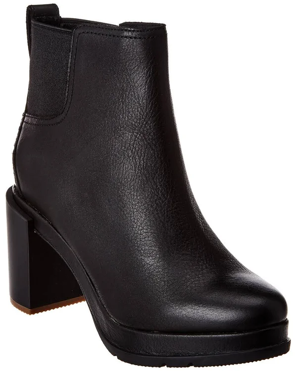 Sorel Blake Womens Leather Ankle Chelsea Boots - Black