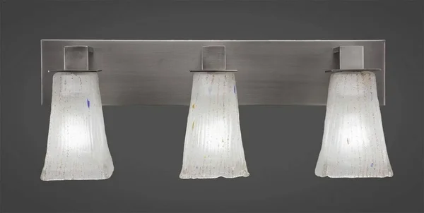 Toltec 583-GP-631 Apollo - Three Light Bath Bar Graphite Finish with Square Frosted Crystal Glass