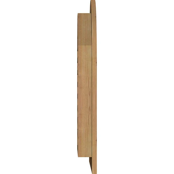 Ekena Millwork GVWRT30X3201RFUWR 30x22W x 32x22H Round Top Gable Vent (35x22W x 37x22H Frame Size): Unfinished - Functional, Roug