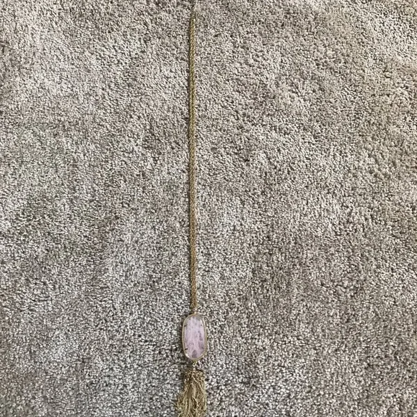 Kendra Scott Gold Rose Quartz Rayne Necklace